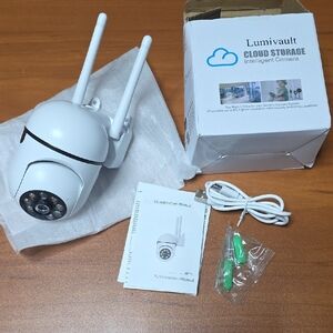 Lumivault Cloud Storage Intelligent Camera - White WiFi Security Camera